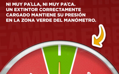 Presión adecuada en tu extinguidor